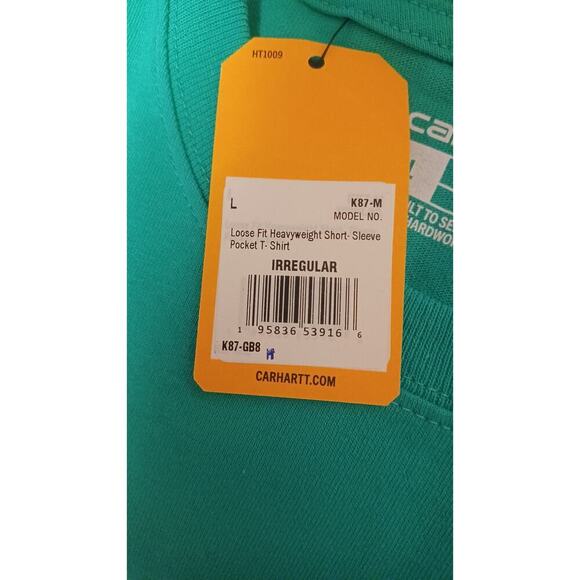 Carhartt Loose Fit Heavyweight Short Sleeve Pocket Shirt sz:LARGE NEW WITH TAGS - Picture 3 of 4